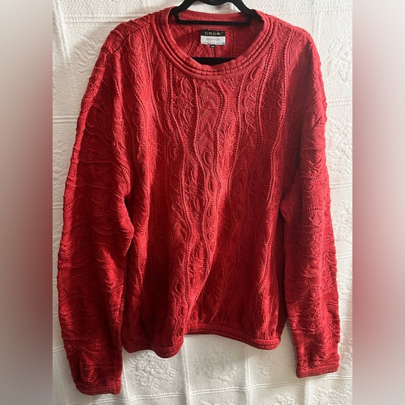 Vintage Coogi Creweck Sweater Size 3XL Dusty Red Color - Picture 1 of 7